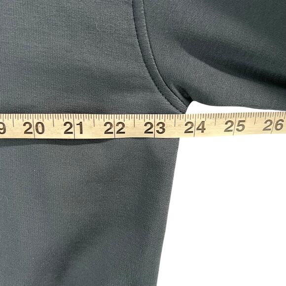 Haven Well Within Top Womens 1X Neptune Blue Fleece Drawstring Waist Mock Neck - Picture 6 of 14